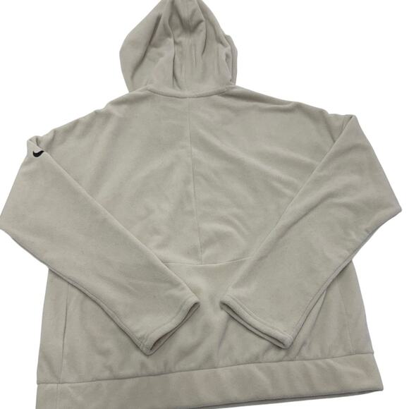 Nike Hoodie Womens‎ Medium Cream Fleece Training Pullover Sweater - Picture 2 of 9